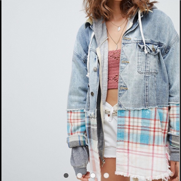 flannel jean jacket womens